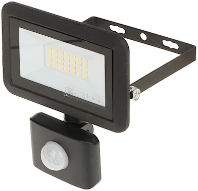 Orno FARO S LED prožektorius su PIR 20W, 1600lm, IP44, 4000K, aliuminis + stiklas