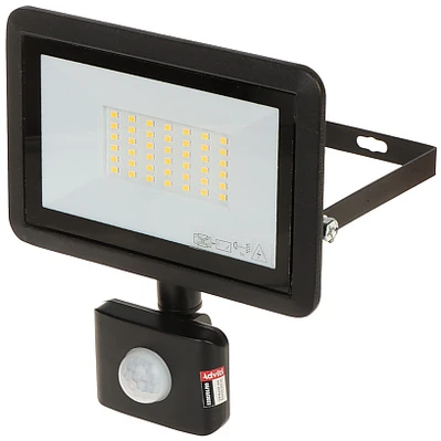 Orno FARO S LED prožektorius su PIR 30W, 2400lm, IP44, 4000K, aliuminis + stiklas