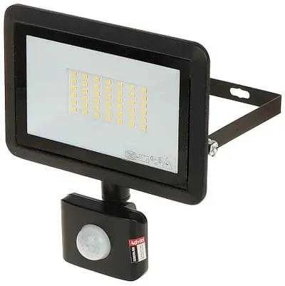 Orno FARO S LED prožektorius su PIR 30W, 2400lm, IP44, 4000K, aliuminis + stiklas