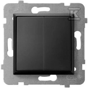 Ospel Aria Dviejų grupių jungiklių žvakidė juoda metalinė (ŁP-2U/m/33)