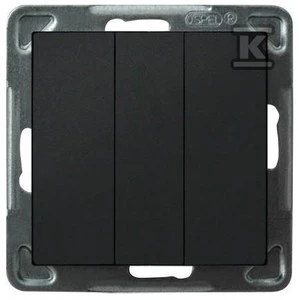 Ospel triguba jungtis Sonata 10AX IP20 juodas metalas (ŁP-13R/m/33)
