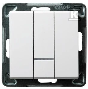 Ospel triguba jungtis Sonata 10AX IP20 balta (ŁP-13RS/m/00)
