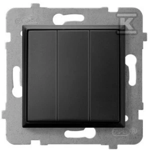 „Ospel Button Aria ŁP-24U/m/33“ trigubas, normaliai atviras, 10AX 250V IP20, metalinis