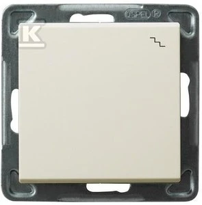 Ospel Sonata vieno laiptų jungiklis 16AX IP20 ecru (ŁP-3R/m/27)