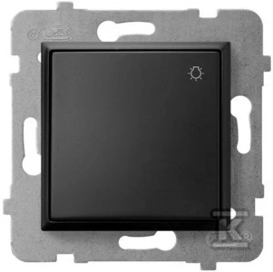 Ospel Aria mygtukas / šviesus / juodas metalinis (ŁP-5U/m/33)