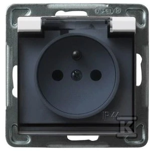 Ospel Socket Sonata, atsparus purslams, su įžemintu dūmų sklende balta (GPH-1RZ/m/00/d)