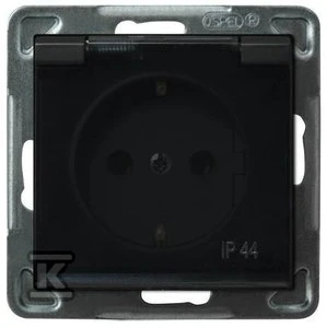 Ospel Nest Sonata purslams atsparus schuko dūmų dangtelis juodas metalinis (GPH-1RS/m/33/)