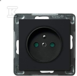 Ospel Sonata vienas lizdas su įžeminimu ir juodo metalo sklendėmis (GP-1RZP/m/33)