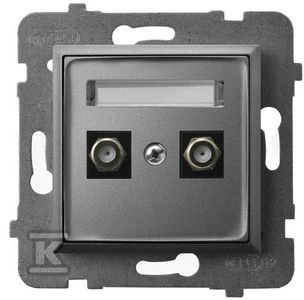 Ospel ARIA F tipo dvigubas antenos lizdas pilkas matinis GPA-2UF/m/70