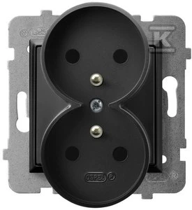 Ospel Lizdas Aria podwójne su/u juoda metalik (GP-2URZ/m/33)