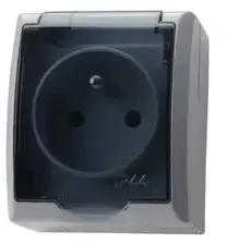 Ospel GNH-1HZ/71/d FALA Vienas hermetiškas lizdas su įžeminimu IP44 pelenai GNH-1HZ/71/d