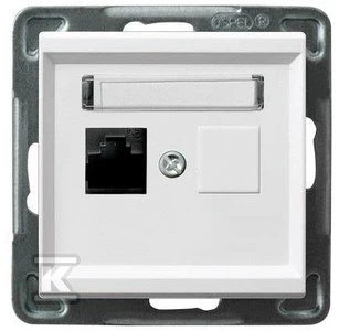 Ospel kompiuterio lizdas Sonata single RJ45 5e baltas (GPK-1R/K/m/00)