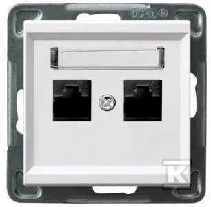 Ospel kompiuterio lizdas Sonata double 2xRJ45 5e baltas (GPK-2R/K/m/00)