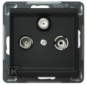 Ospel SONATA RTV DATA antenos lizdas, juodas metalinis GPA-RD/m/33