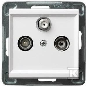 Ospel Sonata RTV-SAT terminalo lizdas baltas (GPA-RS/m/00)