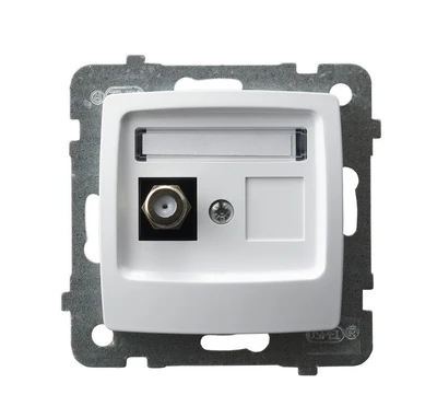 Ospel GPA-1SF/m/00 KARO Lizdas viena F tipo antena balta GPA-1SF/m/00