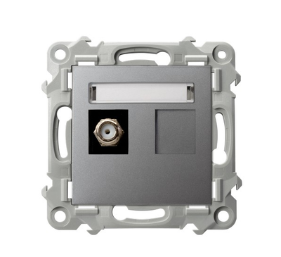 Ospel GPA-1ZF/m/70 SZAFIR F tipo antenos lizdas, viengubas, pilkas matinis GPA-1ZF/m/70