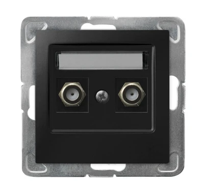 Ospel IMPRESJA F tipo antenos lizdas dvigubas juodas metalinis GPA-2YF/m/33