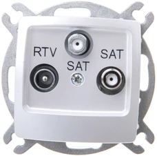 Ospel Karo RTV-SAT antenos lizdas sidabro perlas (GPA-S2S / m / 43)