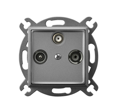 Ospel GPA-US/m/70 ARIA RTV-SAT jungties lizdas, matinės pilkos spalvos GPA-US/m/70