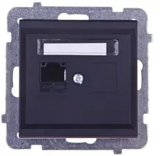 Ospel Kompiuterio lizdas Sonata single RJ45 5e juodas metalic (GPK-1R/K/m/33)