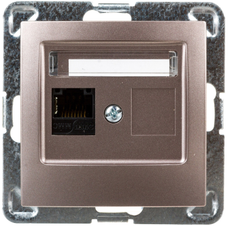 Ospel kompiuterio lizdas Impresja vienvietis RJ45 5e titanium (GPK-1Y/K/m/23)