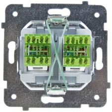 Ospel Kompiuterio lizdas Karo double RJ45 5e Pearl Sidabrinis (GPK-2S/K/m/43)