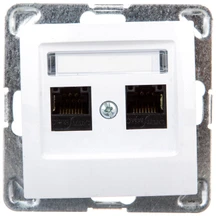 Ospel Kompiuterio lizdas Impresja double RJ45 5e baltas (GPK-2Y/K/m/00)