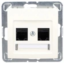 Ospel kompiuterio lizdas Impresja double RJ45 5e ecru (GPK-2Y/K/m/27)