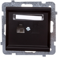 Ospel GPT-1R/m/33 SONATA Viengubas telefono lizdas RJ11, metalinis juodas GPT-1R/m/33