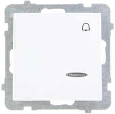 Ospel ŁP-6GS/m/00 AS Mygtukas /skambutis/ su foniniu apšvietimu, baltas ŁP-6GS/m/00