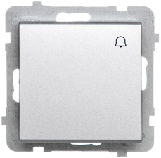 Ospel Bell mygtukas Sonata 10AX IP20 sidabrinis matinis (ŁP-6R/m/38)
