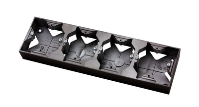 Ospel ARIA Quadruple montavimo dėžutė juoda metalinė PNP-4U/33