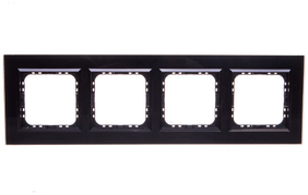 Ospel Quad rėmas Sonata stiklas juodas (R-4RGC/32/25)