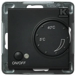 Ospel Sonata temperatūros reguliatorius su juodo metalo grindų jutikliu (RP- 1R / m / 33)