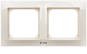 Ospel RH-2Y/27 IMPRESJA Dvigubas rėmas IP44 jungikliams ecru RH-2Y/27