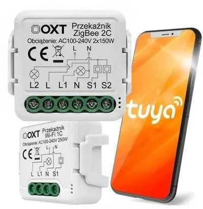 Tuya – 2 kanalų mini ZigBee siųstuvas-imtuvas – Android/iOS programa – OXT T262