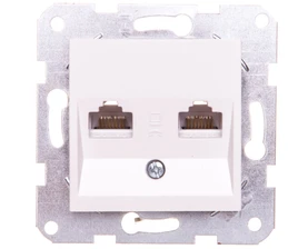 Panasonic Viko KARRE Dvigubas kompiuterio lizdas RJ45 cat 5e baltas (90963634)