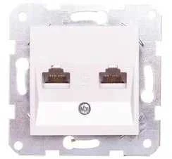 Panasonic Viko KARRE Dvigubas kompiuterio lizdas RJ45 cat 5e baltas (90963634)