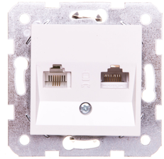 Panasonic Viko KARRE Elektroninis lizdas RJ11 / RJ45 kat 5E, baltas (90963635)