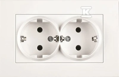 Panasonic Karre potinkinis kištukinis lizdas dvigubas (Schuko, IP20), baltas (90967056)