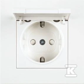 Panasonic Karre Kištukinis lizdas su įžeminimu (Schuko, IP20), su dangteliu, baltas (90963612)