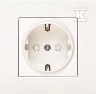 Panasonic Karre Kištukinis lizdas su įžeminimu (Schuko, IP20), apsauga nuo vaikų, baltas (90963642)