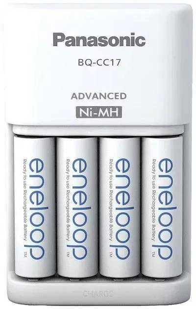 Panasonic BQ-CC17 įkroviklis su 4 AA Eneloop baterijomis