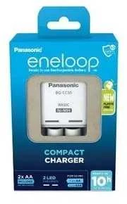 PANASONIC KOMPAKTINIS ĮKROVIKLIS + 2x AA ENELOOP 2000 mAh