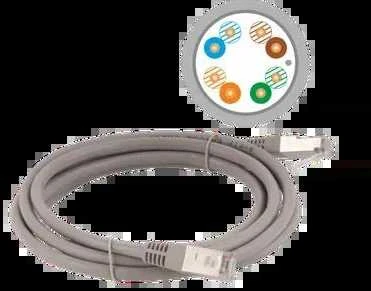 Patch-cord F/UTP kat.5e PVC 1.0m pilka ALANTEC