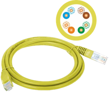 Alantec A-LAN KKU5ZOL0.5 tinklo kabelis geltonas 0,5 m Cat5e U/UTP (UTP)