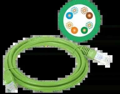 Patch-cord U/UTP kat.5e PVC 3.0m žalia ALANTEC