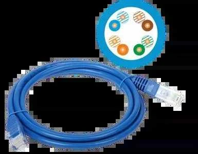 Komutacinis laidas U/UTP kat.5e PVC 5.0m mėlyna ALANTEC