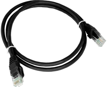 Patch-cord U/UTP kat.6 PVC 1.0m juoda ALANTEC